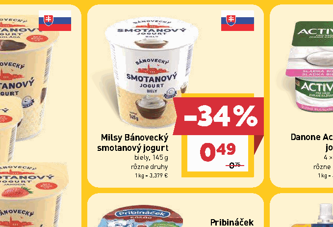 Milsy Bánovecký smotanový jogurt biely, 145 g rôzne druhy