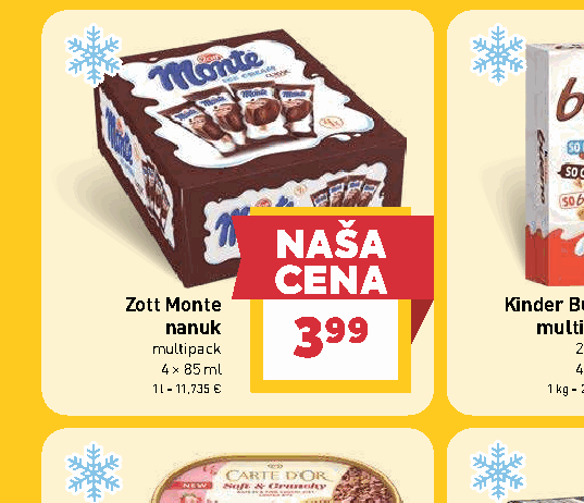 Zott Monte nanuk multipack