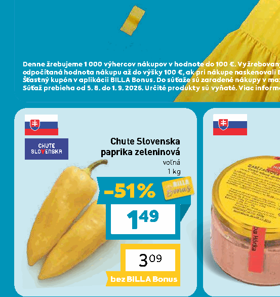 Chute Slovenska paprika zeleninová voľná