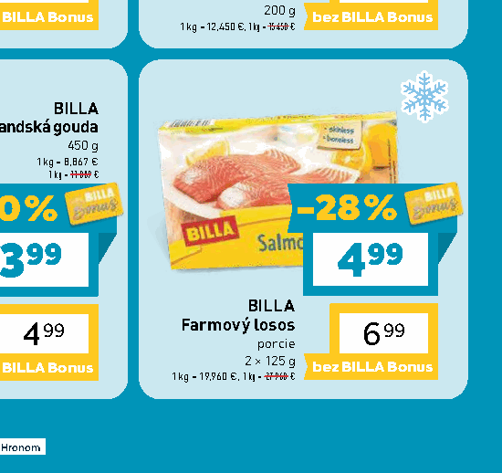 BILLA Farmový losos porcie