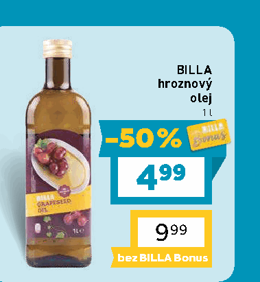 BILLA hroznový olej