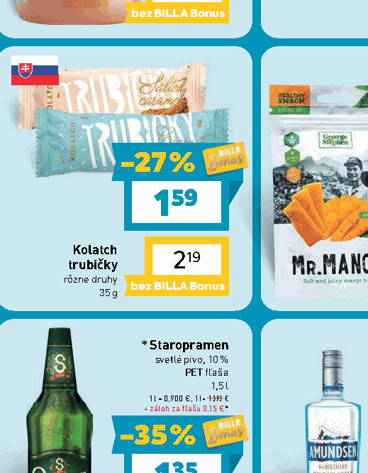 Staropramen svetlé pivo, 10 % PET fľaša