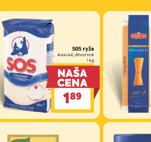 SOS ryža klasická, dlhozrnná