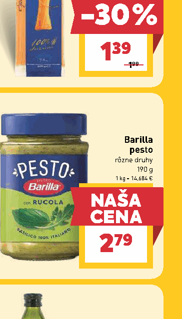 Barilla pesto rôzne druhy