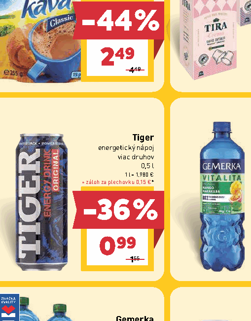 Tiger energetický nápoj viac druhov