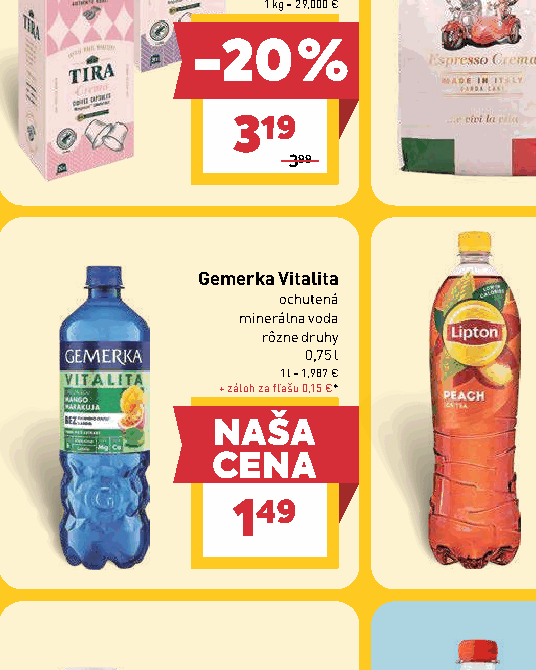 Gemerka Vitalita ochutená minerálna voda rôzne druhy