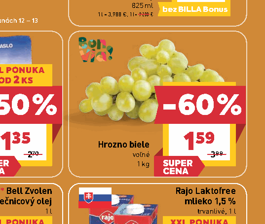 Hrozno biele voľné