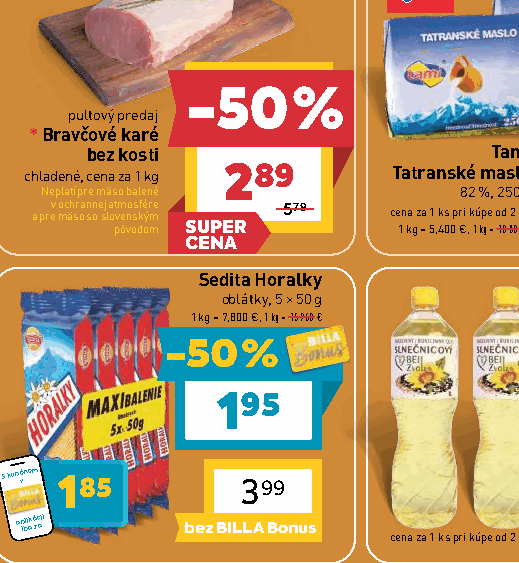 Sedita Horalky oblátky, 5 × 50 g