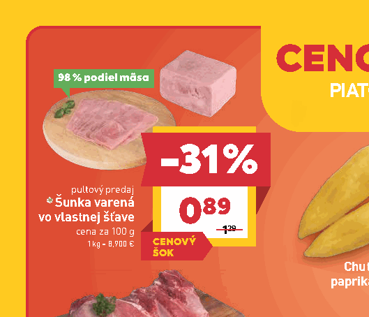 Šunka varená vo vlastnej šťave