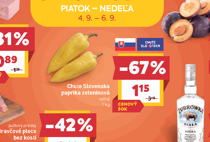 Chute Slovenska paprika zeleninová voľná