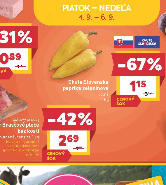 Chute Slovenska paprika zeleninová voľná