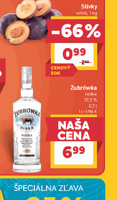 Żubrówka vodka 37,5 %