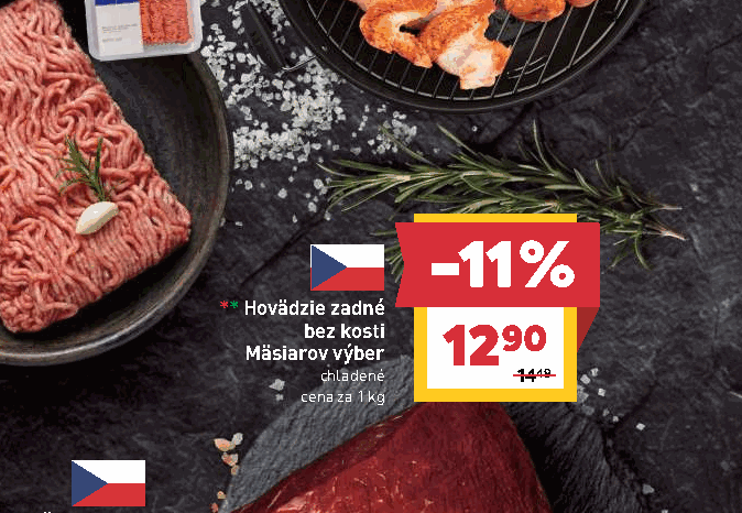 Hovädzie zadné bez kosti Mäsiarov výber chladené