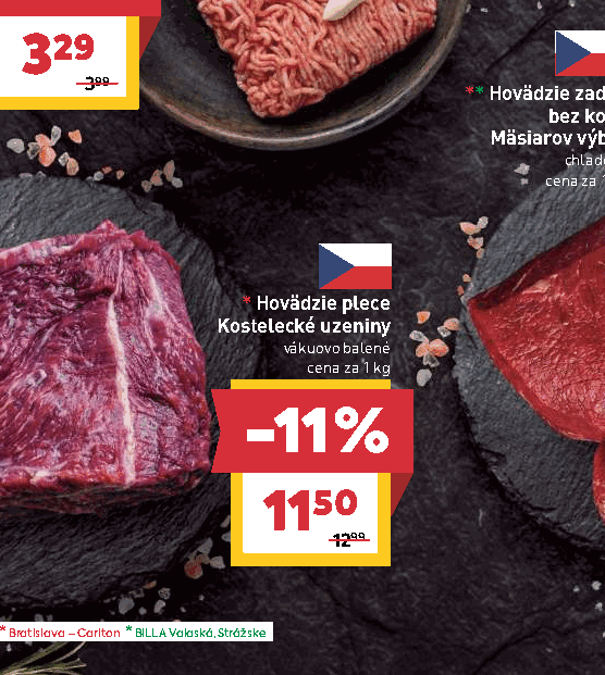 Hovädzie plece Kostelecké uzeniny vákuovo balené
