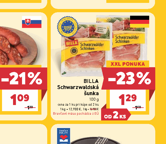 BILLA Schwarzwaldská šunka