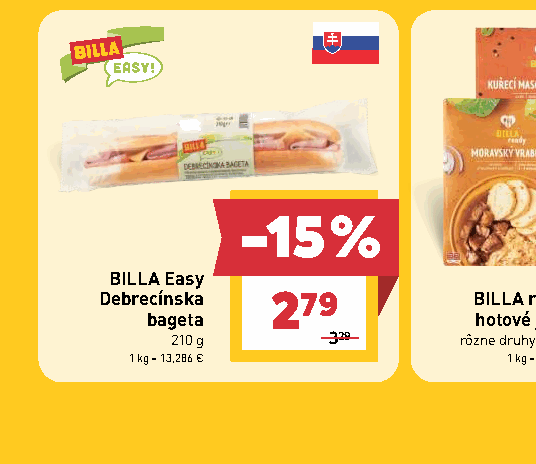 BILLA Easy Debrecínska bageta