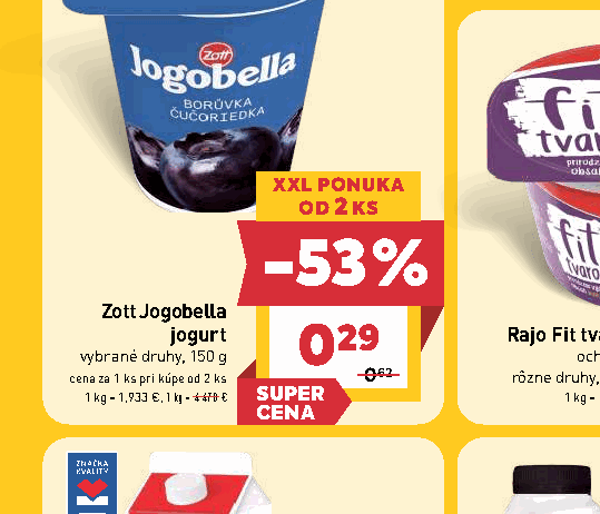 Zott Jogobella jogurt vybrané druhy, 150 g