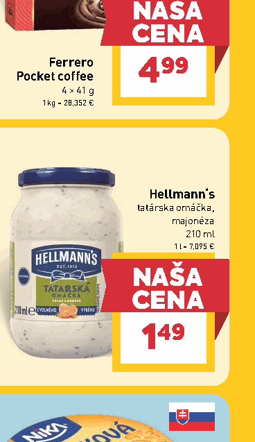 Hellmann‘s tatárska omáčka, majonéza