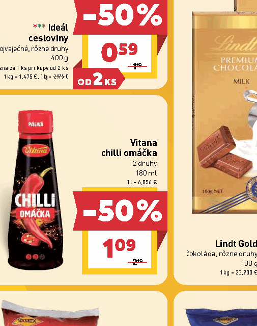 Vitana chilli omáčka 2 druhy