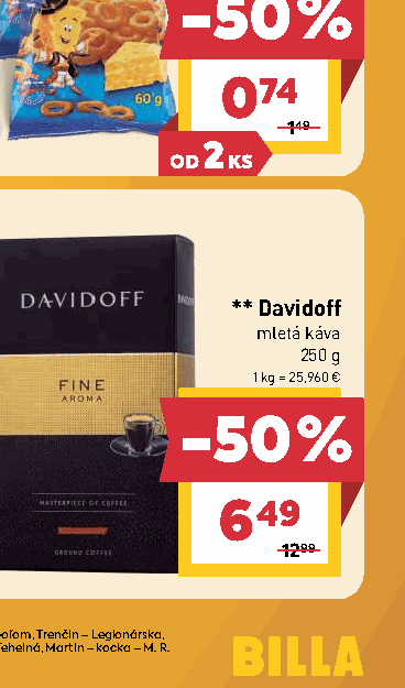 Davidoff mletá káva