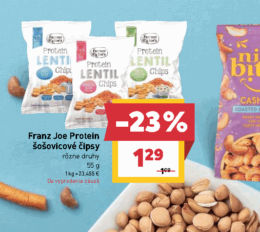 Franz Joe Protein šošovicové čipsy rôzne druhy