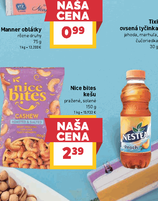 Nice bites kešu pražené, solené