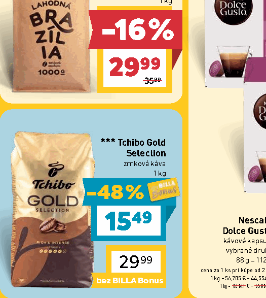 Tchibo Gold Selection zrnková káva