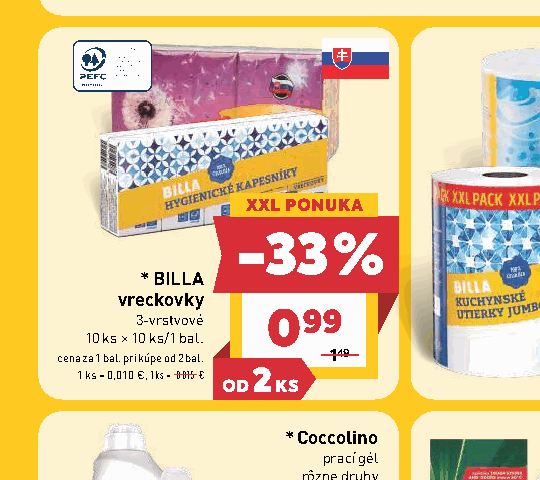 BILLA vreckovky 3-vrstvové