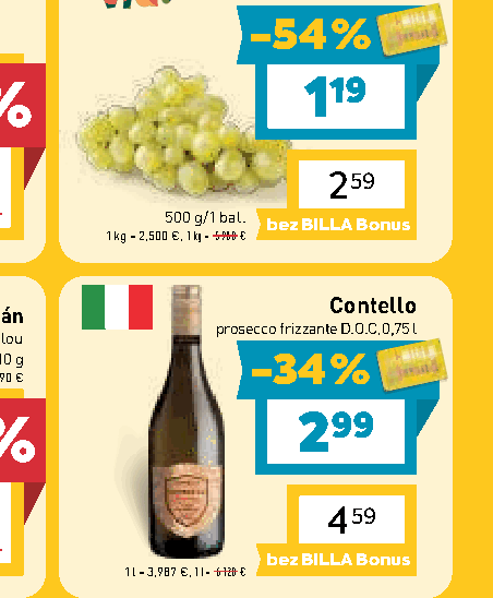 Contello prosecco frizzante D.O.C , 0,75 l