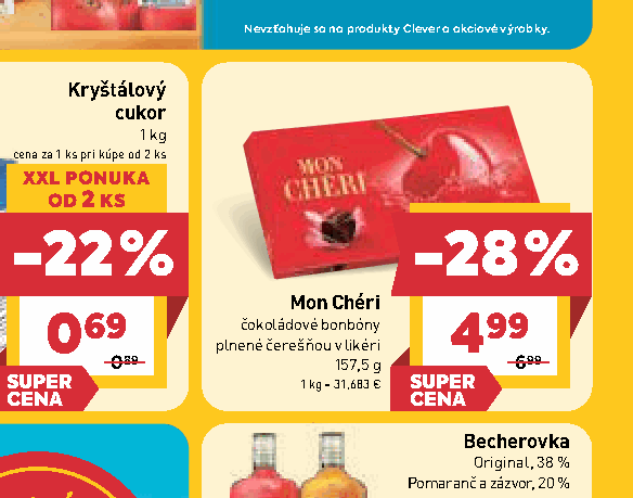 Mon Chéri čokoládové bonbóny plnené čerešňou v likéri