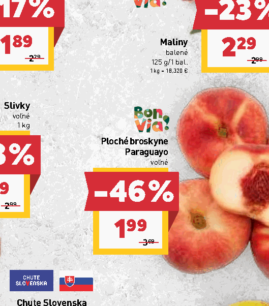 Ploché broskyne Paraguayo voľné
