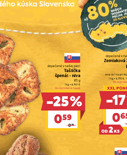Taštička špenát - niva