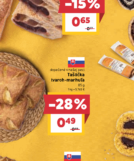 Taštička tvaroh-marhuľa