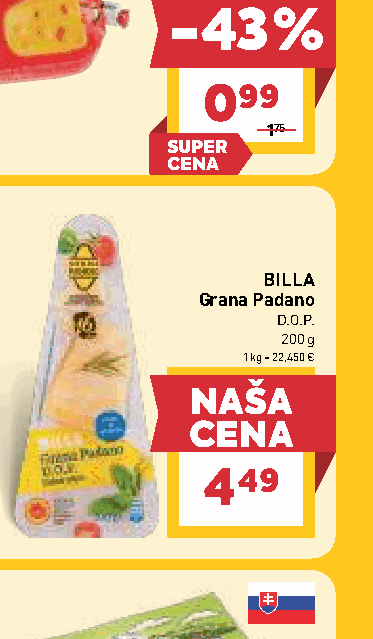 BILLA Grana Padano D.O.P.