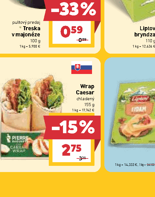 Wrap Caesar chladený