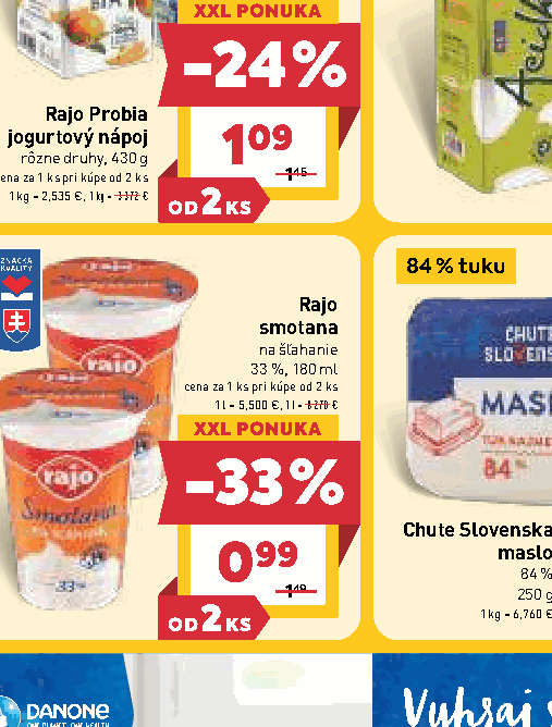 Rajo smotana na šľahanie
