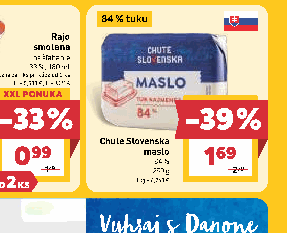 Chute Slovenska maslo 84 %