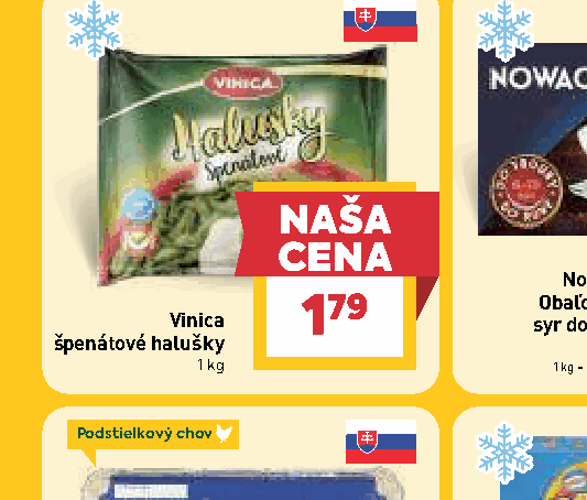 Vinica špenátové halušky