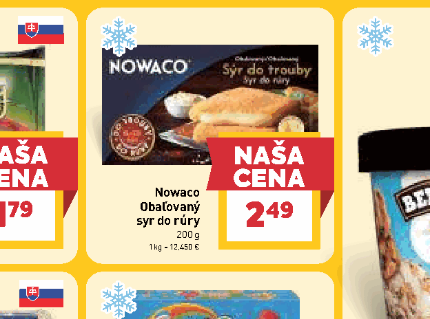 Nowaco Obaľovaný syr do rúry