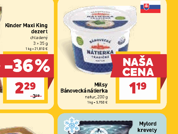 Milsy Bánovecká nátierka natur, 200 g