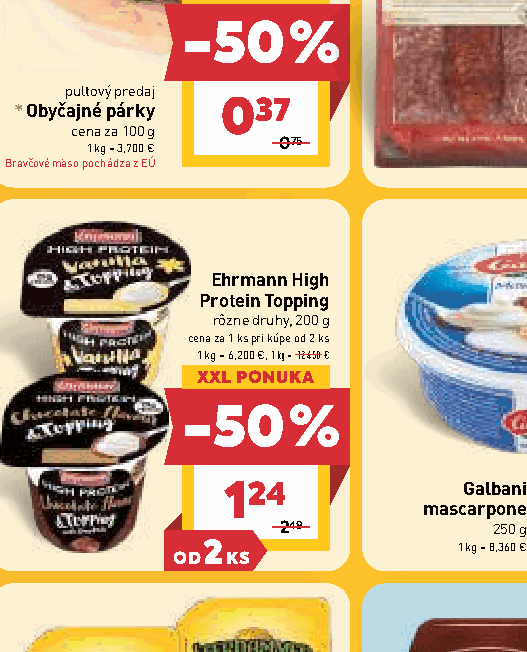 Ehrmann High Protein Topping rôzne druhy, 200 g