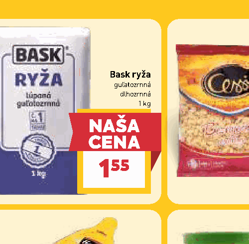 Bask ryža guľatozrnná dlhozrnná