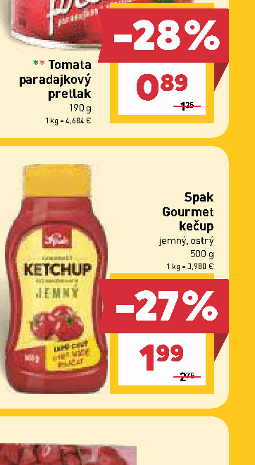 Spak Gourmet kečup jemný, ostrý