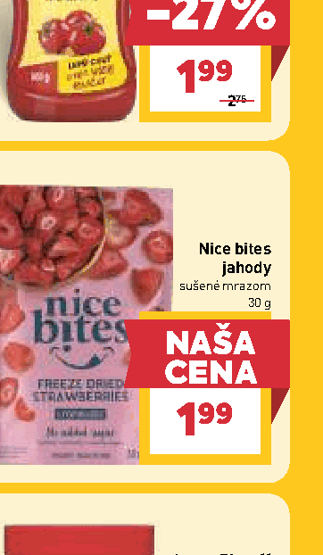 Nice bites jahody sušené mrazom