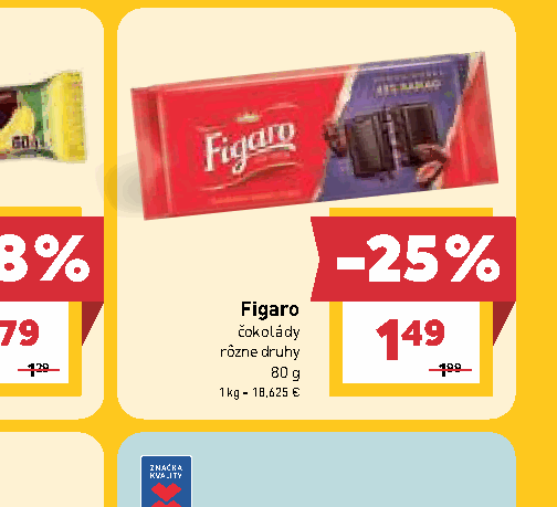 Figaro čokolády rôzne druhy