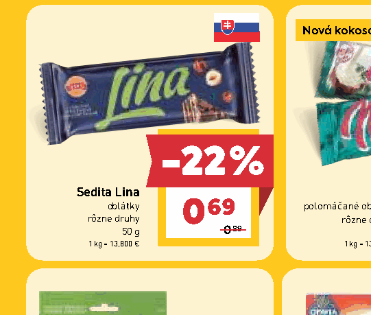 Sedita Lina oblátky rôzne druhy