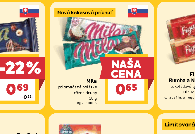 Mila polomáčané oblátky rôzne druhy