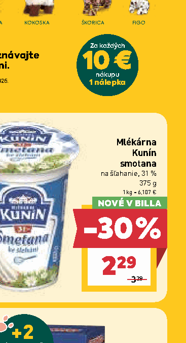 Mlékárna Kunín smotana na šľahanie, 31 %