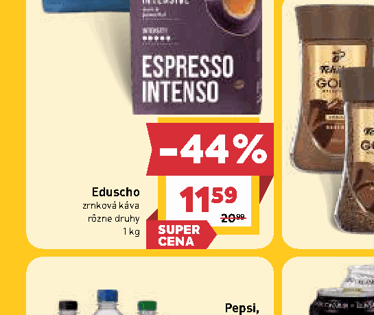 Eduscho zrnková káva rôzne druhy