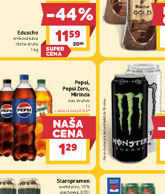 Pepsi, Pepsi Zero, Mirinda viac druhov l m